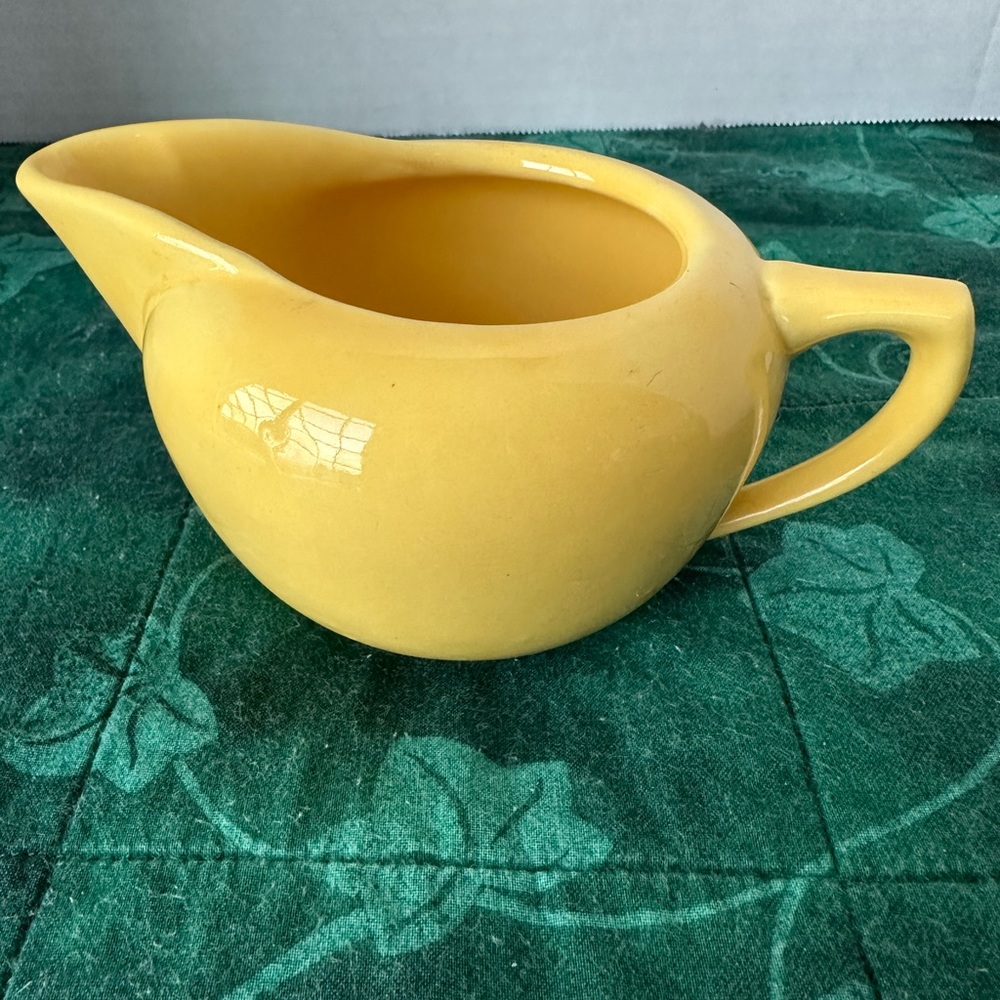 Vintage Bauer Pottery Yellow Creamer